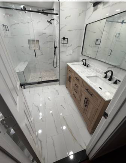 Double vanity bathroom remodel